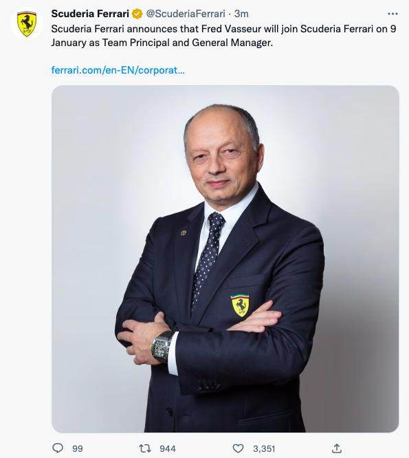 世界杯亚洲区预选赛-F1领队“连环跳” 瓦塞尔加盟法拉利塞德尔入主索伯